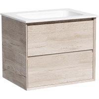 Тумба с раковиной Sancos Marmi 2.0 MR2.060EG + CN7011 61 см, подвесная, дуб галифакс