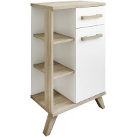 Тумба белый матовый/вяз швейцарский 50 см Sanflor Ингрид C03690