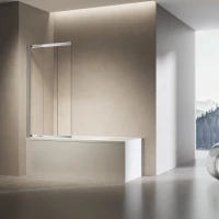 Шторка для ванны Vincea VSB-6E900CL-L 90 см L, профиль хром, стекло прозрачное