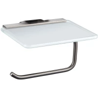 Держатель туалетной бумаги Wonzon & Woghand Graffity WW-9326 с полкой для телефона, темный графит матовый