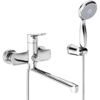 Смеситель для ванны Lemark Selena LM0851C универсальный, с душевым гарнитуром, хром