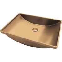 Раковина Abber Wasser Kreis AF2404MRG 51x36 см, встраиваемая сверху, розовое золото матовый