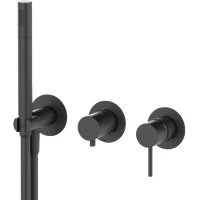 Смеситель для ванны Mariani Next B14873NSPP3WB встраиваемый, с душевым гарнитуром, черный матовый