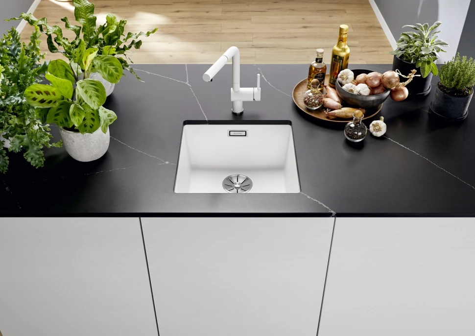 Кухонная мойка Blanco Subline 400-U InFino серый беж 523429 - фото 2