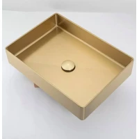 Раковина-чаша Gappo GX401-3 51x36 см, накладная, золотой матовый