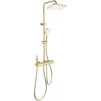 Душевая система Wonzon & Woghand Muse Legato WW-B4129-BG 300x200 мм, с термостатом, золотой матовый