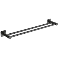 Полотенцедержатель Wonzon & Woghand WW-V1102-GM 60,1 см, двойной, темный графит матовый