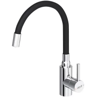 Смеситель для кухни Dorff Logic D3007622 с гибким изливом, хром/черный