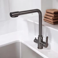 Смеситель для кухни Bond Smart B65-0477 с подключением к фильтру, графит матовый