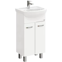 Тумба с раковиной белый глянец 47 см Onika Коралл 104701 + 604701