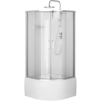 Душевая кабина Am.Pm Above W9XC-401A-9090MT 91x91x225 см, без крыши, высокий поддон, профиль матовый хром, стекло прозрачное