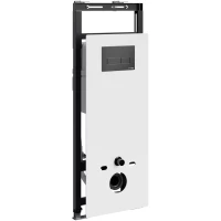 Инсталляция для унитаза WasserKRAFT Salm 27 27TLT.010.ME.WH.MB03 с кнопкой смыва, черный матовый