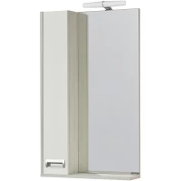 Зеркальный шкаф 50x85 см белый глянец/дуб сомерсет L Акватон Бекка 1A214502BAC20