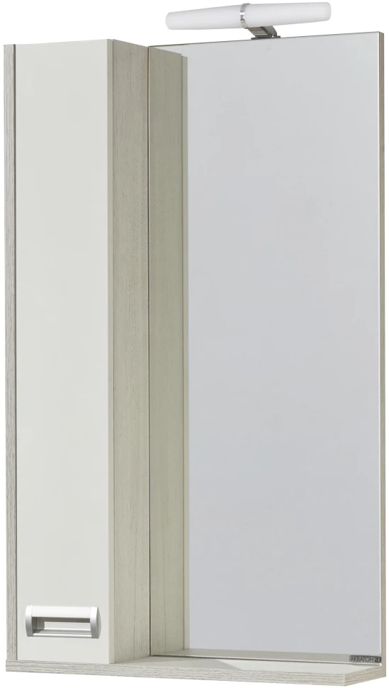 Зеркальный шкаф 50x85 см белый глянец/дуб сомерсет L Акватон Бекка 1A214502BAC20
