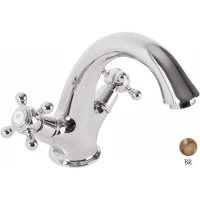 Смеситель для раковины с донным клапаном бронза, ручки бронза Cezares Golf GOLF-LS1-02