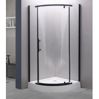 Душевой уголок с поддоном Esbano ESD-7015B ESUGD7015B 90x90 см, профиль черный матовый, стекло прозрачное