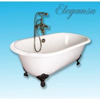 Ванна чугунная Elegansa Gretta Bronze V0000141 167,6x76,5 см, отдельностоящая, белый