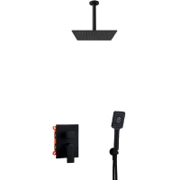 Душевой комплект AQG Alpha 19ALPEC21805 250 мм, со смесителем, черный матовый