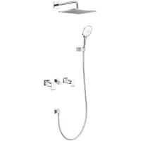 Душевой комплект Wonzon & Woghand Shakespeare WW-654701-CR 254 мм, со смесителем, хром