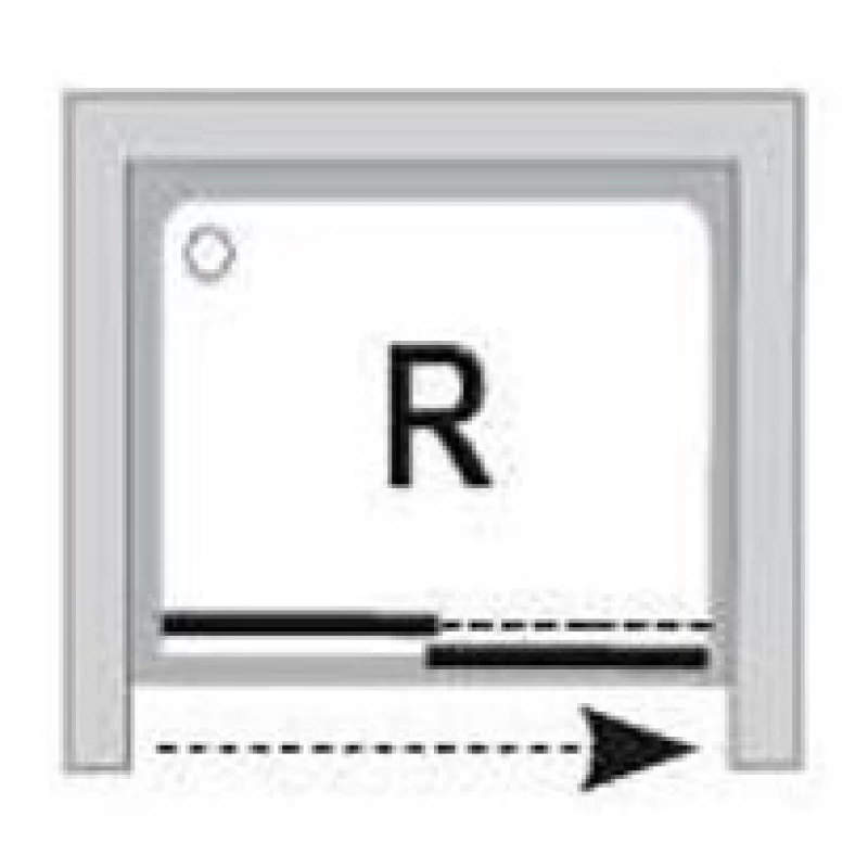 Душевая раздвижная дверь Ravak Rapier NRDP2 110 R белый Transparent 0NND010PZ1