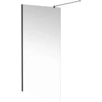 Неподвижная перегородка 100 см Kerama Marazzi Vetro VE.100.WI.BLK.M прозрачное