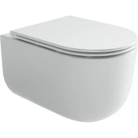 Унитаз подвесной Ceramicanova Alice CN4017T безободковый, торнадо, с сиденьем микролифт, белый