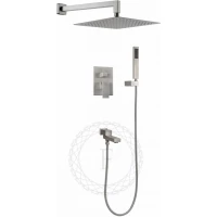 Душевой комплект Filarete Fing FL1040NK 300 мм, со смесителем, никель