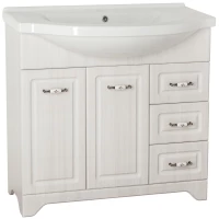 Тумба с раковиной рельеф пастель 90,5 см Style Line Олеандр-2 ЛС-00000485 + ЛС-00000152