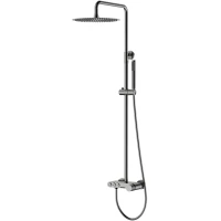 Душевая система Boheme Stick Touch 128-SGM.2 300 мм, со смесителем, графит глянец