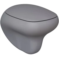 Унитаз подвесной Ambassador Diamond 123T20301R безободковый, серый матовый