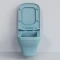 Унитаз подвесной Ambassador Benefit 203T20801R-202T20801S безободковый, с сиденьем микролифт, голубой матовый - 5