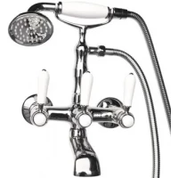 Смеситель для ванны Magliezza Bianco 50105-3-cr с душевым гарнитуром, хром