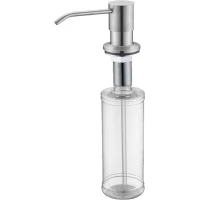 Дозатор для жидкого мыла Paulmark Rein D002-BS 350 мл, встраиваемый, для кухни, нержавеющая сталь