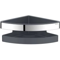 Полка для ванной KEUCO Collection Moll 12757010001 17,9x17,9 см, угловая, хром/антрацит