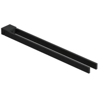 Полотенцедержатель Kludi Vela C 3197739 43 см, поворотный, двойной, черный матовый