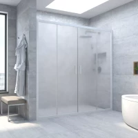 Душевая дверь Vegas Glass Z2P NOVO h2000 185 01 10 185 см, профиль белый, стекло сатин