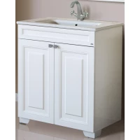 Тумба с раковиной белый глянец 78 см Atoll Мальта