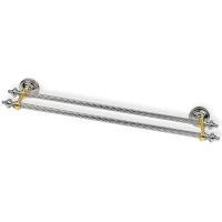 Полотенцедержатель Stil Haus Giunone G05.2(02) 60 см, двойной, хром/золотой