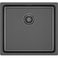 Кухонная мойка Paulmark Vista PM304844-GM 48x44 см, вороненая сталь