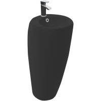 Раковина WeltWasser Leerbach 3838 MT-BL 10000013333 38x38 см, напольная, черный матовый