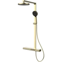 Душевая система Vincea Aspire VSFS-4AS1BG 260 мм, со смесителем, золотой матовый