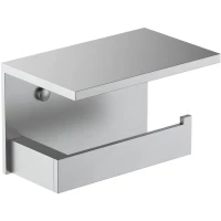 Держатель туалетной бумаги Timo Petruma 15243/13 с полкой для телефона, никель матовый