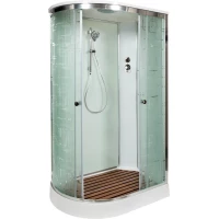 Душевая кабина 120x80x220 см Deto EM1512R матовое с прозрачным узором