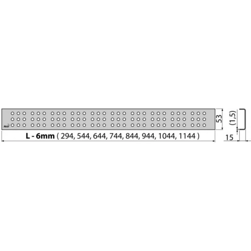 Душевой канал 1144 мм глянцевый хром AlcaPlast APZ1 Cube APZ1-1150 + CUBE-1150L