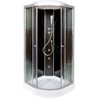 Душевая кабина 100x100x215 см Deto L801GMBLACK интимато