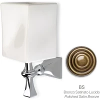 Стакан для зубных щеток Stil Haus Prisma PR10(25-BI) настенный, бронза/белый