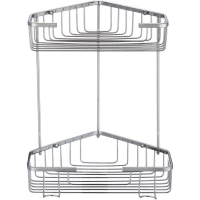 Полка для ванной Viko V-752 22x22 см, угловая, двойная, хром