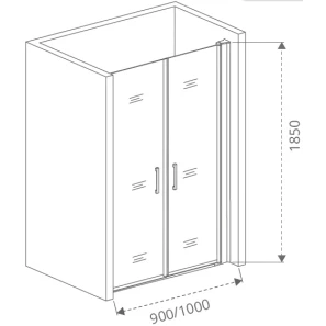 Изображение товара душевая дверь 100 см good door pandora sd-100-t-ch прозрачный с рисунком