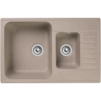 Кухонная мойка GranFest Quarz 21К 73,7x48 см, песочный