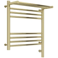 Полотенцесушитель электрический 500x500 шампань МЭМ правый Сунержа Богема с полкой 3.0 020-5807-5050